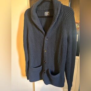 Abercrombie & Fitch Men's Dark Blue Cardigan Medium